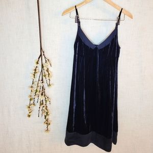 GAP Navy Blue Velvet Slip Dress - Size L